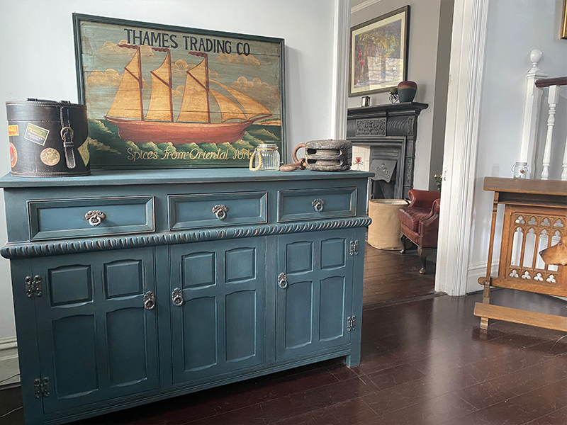 image of a A Naval Refresh for a Mid Century Oak Sideboard